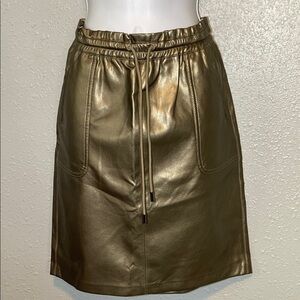 ESQUALO Gold Pencil Skirt Sleek Silhouette